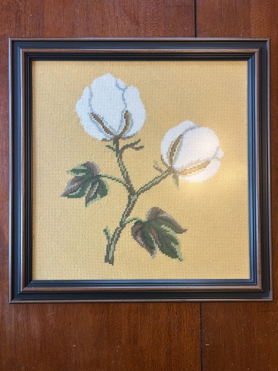 Vintage Other - Vintage Hand-Stitched Floral Needlepoint – 18.5”